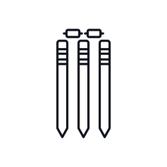 Cricket Wickets Vector icon