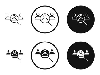 Hiring icons in line art painting concept