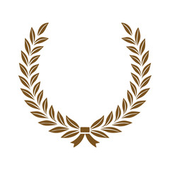 Minimalist Professional Clean Laurel Wreath Vector Design.