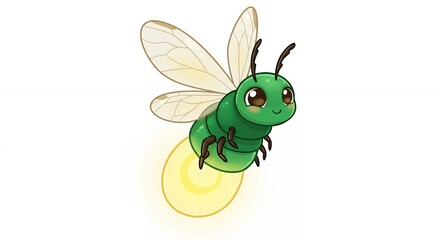 Cute firefly illustration