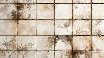 Moldy ceiling tiles with water damage, indoor pollution