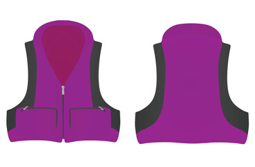 Purple safety vest. vector illustration