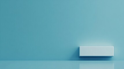 Simple, minimalist, light-blue background with a white rectangular object