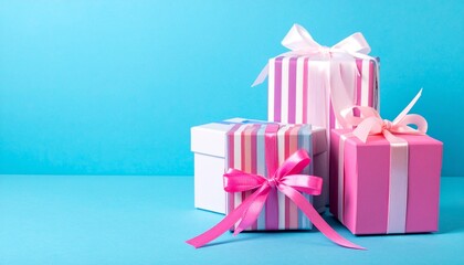 Obraz premium gift box with pink ribbon