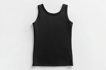 Ribbed tank top isolated on white background