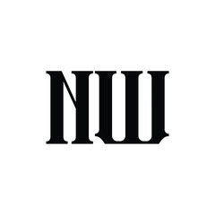 NW monogram logo design letter text name symbol monochrome logotype alphabet character simple logo