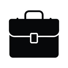 briefcase icon black silhouette 