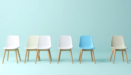 three chairs in a row