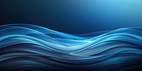 Fototapeta premium Abstract Blue Wave Design Serene Curving Lines and Gradient Shades for Modern Backgrounds