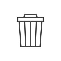 Trash Icon. symbol for mobile concept and web design.