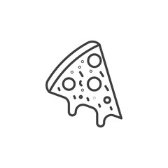 Pizza slice Icon. symbol for mobile concept and web design.