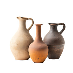 ntique ceramic clay jugs for drinking on png