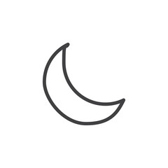 Moon Icon. symbol for mobile concept and web design.