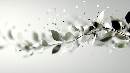 Abstract stylized leaves in motion
