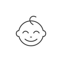 Child head Icon. symbol for mobile concept and web design.
