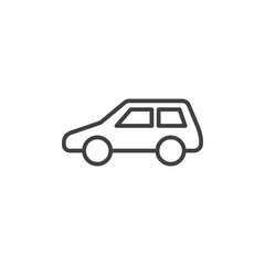 Fototapeta premium Car side view Icon. symbol for mobile concept and web design.