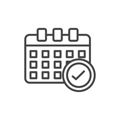 Calendar check Icon. symbol for mobile concept and web design.
