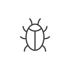 Bug Icon. symbol for mobile concept and web design.