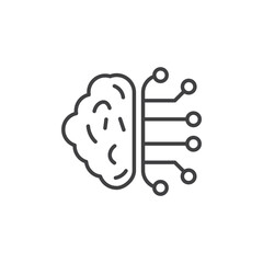 Brain circuit Icon. symbol for mobile concept and web design.