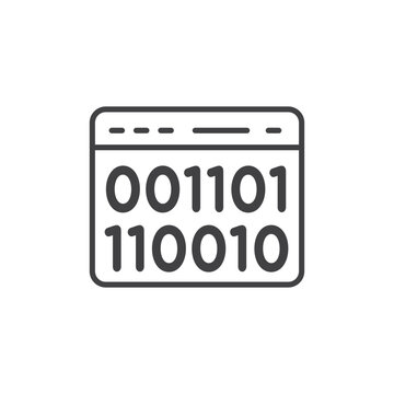Binary code Icon. symbol for mobile concept and web design.