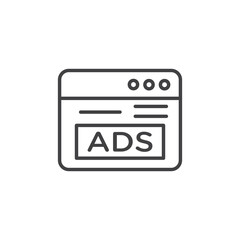 Ad Icon. symbol for mobile concept and web design.