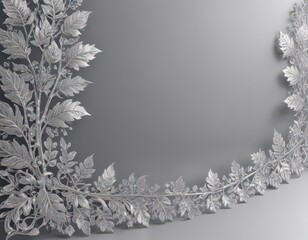 Intricate silver leaf lace border, shimmering backdrop , bright, frame