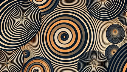 Fototapeta premium Abstract background with concentric circles. Vector illustration