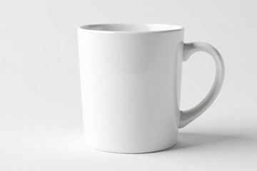 Obraz premium Classic white ceramic mug, isolated on pure white background , coffee, drink, illustration