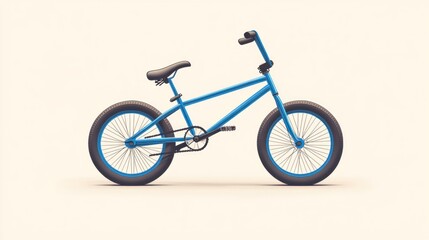 Fototapeta premium Blue Bicycle Illustration