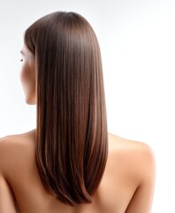 Naklejka premium Shiny Straight Hair The Perfect Look for Any Occasion