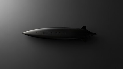 Dark, sleek, futuristic vessel
