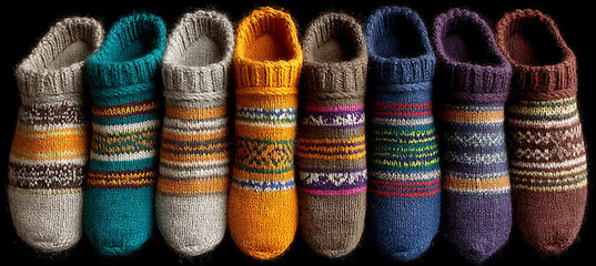 summer socks decoration, patterns and colors.