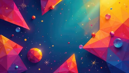 Geometric shapes, vibrant colors, modern style , repeat, graphic