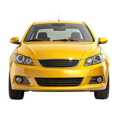 Fototapeta premium yellow Car Front View with Transparent Background