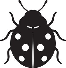 ladybug icon, ladybug silhouette vector illustration