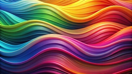 Obraz premium Abstract Colorful Swirling Waves of Vibrant Hues and Saturated Tones Creating a Dynamic and Energetic Visual Experience