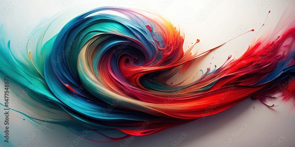 Poster abstract swirling colors a dynamic composition of vibrant hues and expressive brushstrokes
