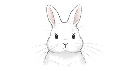 Obraz premium White rabbit illustration