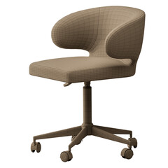 A chair with a brown seat and a brown back