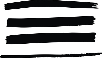 black and white paint brush strokes
