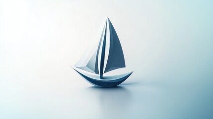 Fototapeta premium Minimalist sailing ship