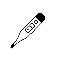 Simple illustration of a digital thermometer