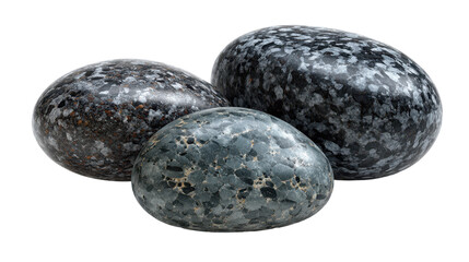 Beautiful stones with unique patterns and textures. transparent background