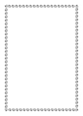 シンプルな手書きのかわいいあひるのおもちゃの四角フレーム