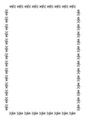 シンプルな手書きのかわいいぬいぐるみの四角フレーム