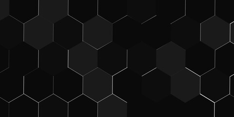 Abstract seamless geometric vector pattern with hexagonal shapes forming a honeycomb texture