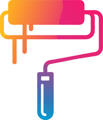 Paint roller brush vector art design, Roller brush silhouette illustration, Creative vector art & illustration