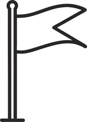 Single Line Drawing of a Flag 