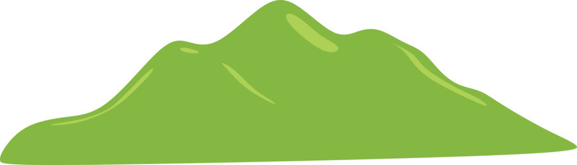 Green Mountain Flat Illustration