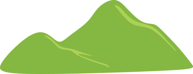 Green Mountain Flat Illustration